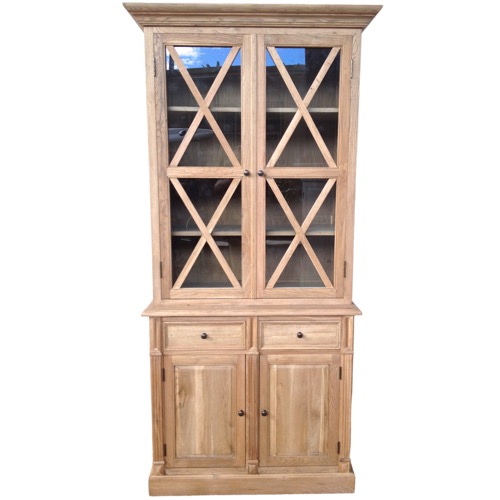 2-Door Weathered Oak Cabinet