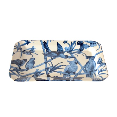 Blue Parrot Rectangular Tray