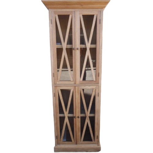 Cross 2 Door Cabinet Weathered Oak