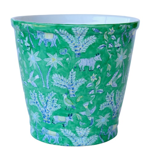 Green Animal Round Planter