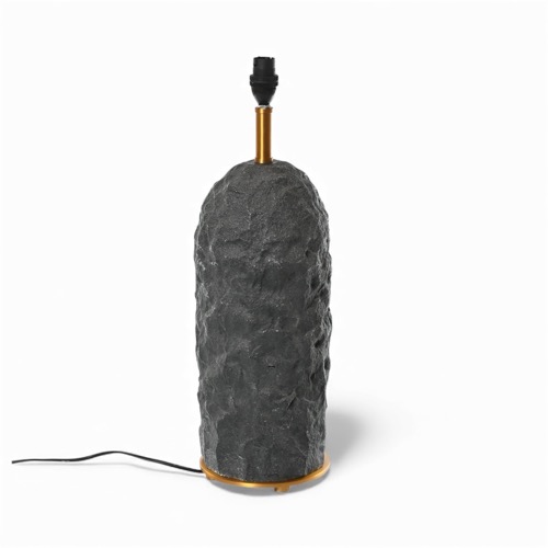 Grey and Matt Brass Bronze Lamp Base