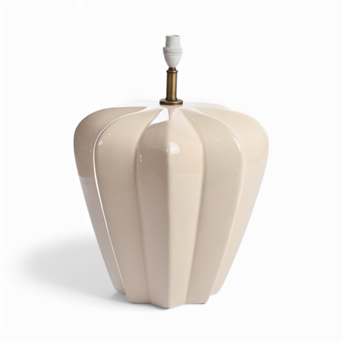 Cream Crackle Lamp Base