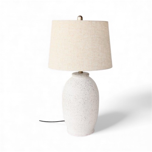 Off White Speckled Lamp