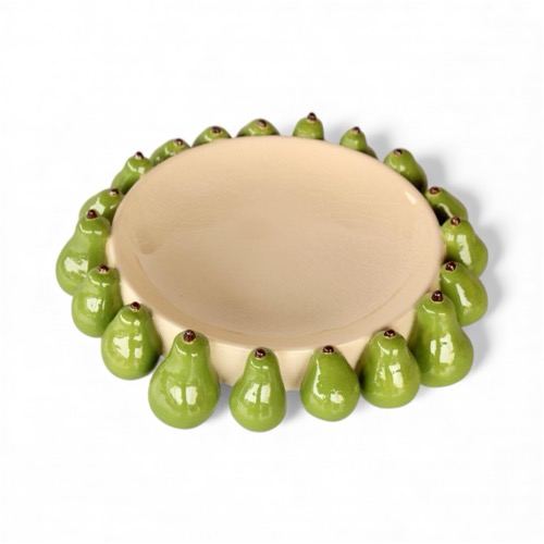 Cream & Green Pear Bowl