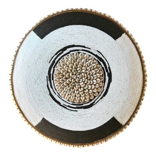 Black & White Beaded Shield