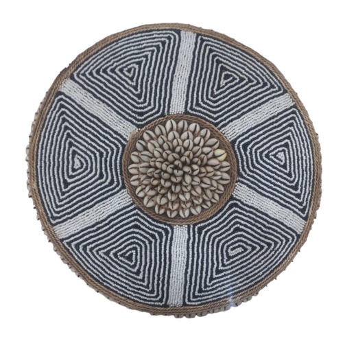Black & White Beaded Shield
