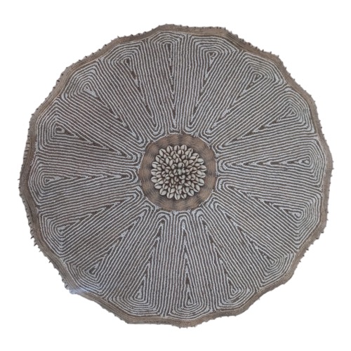 Natural & White Umbrella Beaded Shield