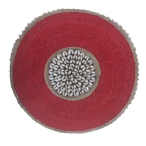 Red Beaded Shield