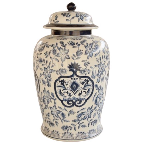 Blue Flower Ginger Jar