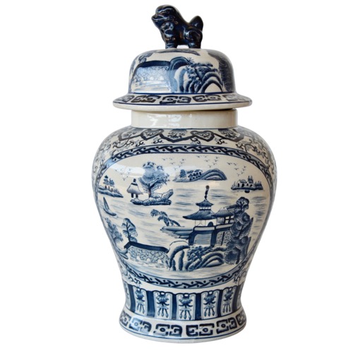 Large Blue Ginger Jar