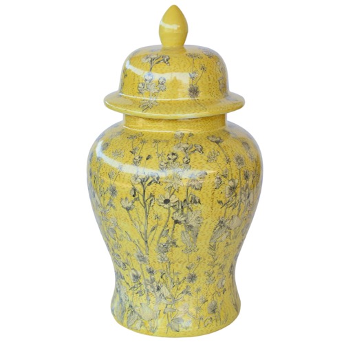 XL Yellow Daisy Ginger Jar