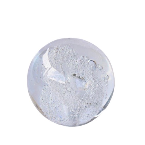 Clear Bubble Glass Paperweight