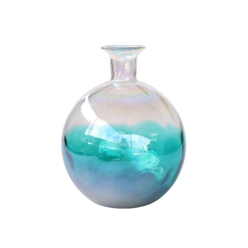 Florescent Aqua glass bottle