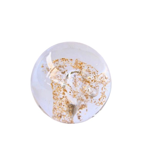 Gold Glitter Glass Paperweight