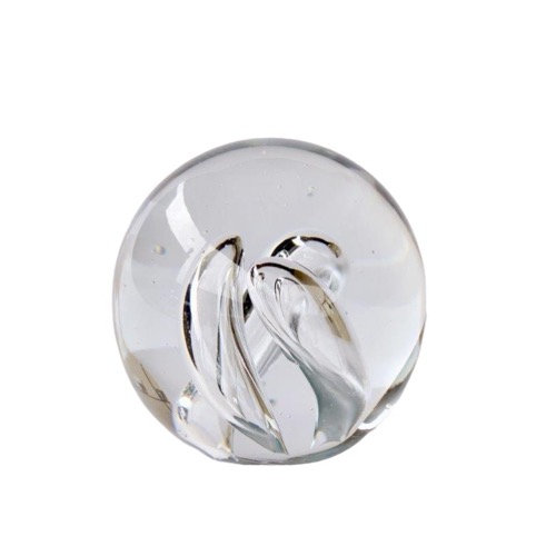 Small Clear 3 Bubble Glass Paperweight