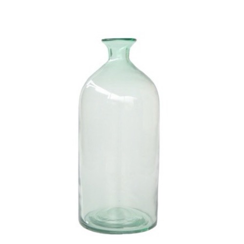 Tall Light Green Glass Bottle