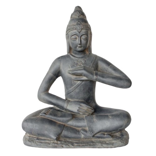 Large Grey Sitting Buddha