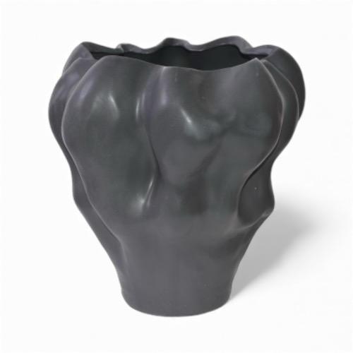 Ceramic Planter Organic Medium Black